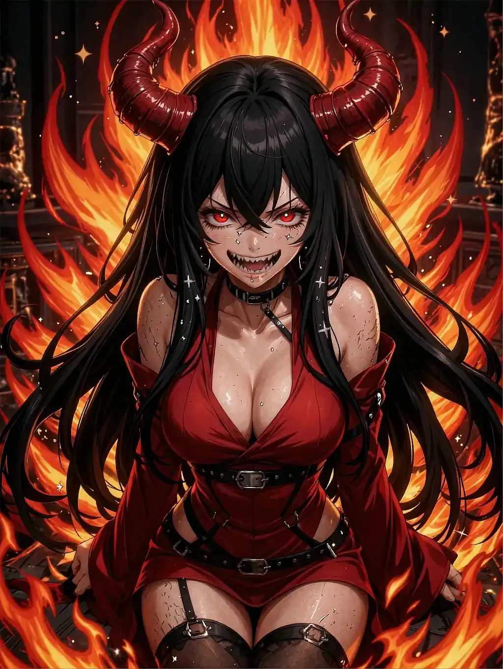 Illustrated anime character featured on the girlfriend simulator page, in daylight