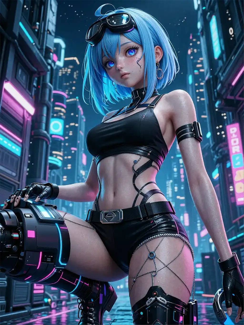 Illustrated anime character featured on the anime AI companion page, on a sofa